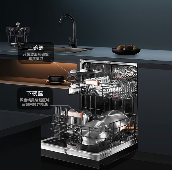 美的洗碗机独创Innowash多维旋转喷射技术