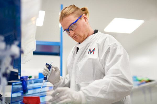 A scientist preparing samples in the next-generation sequencing laboratory at Merck’s/MilliporeSigma’s Rockville, Maryland, USA site.
