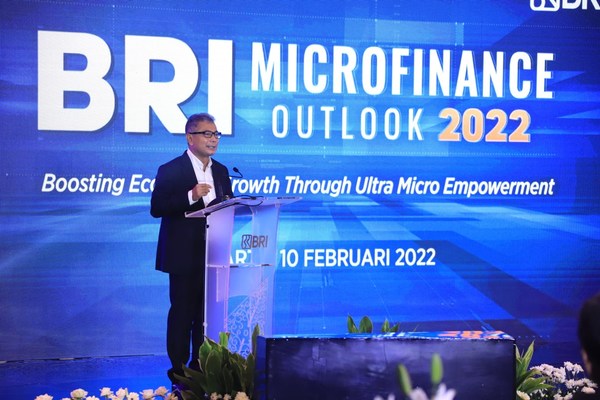 BRI总裁主任Sunarso参加2月10日举行的2022年BRI小额信贷展望活动
