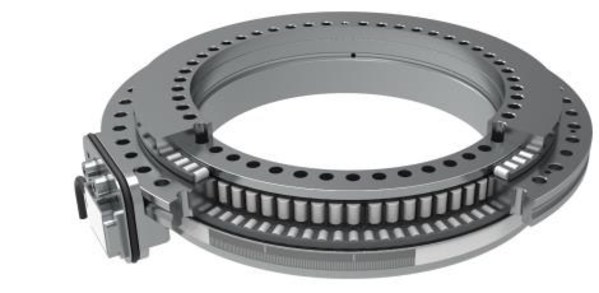 典型的机电一体化：角度测量系统集成到YRTC 旋转轴轴承中。有绝对角度测量和增量角度测量两种类型。