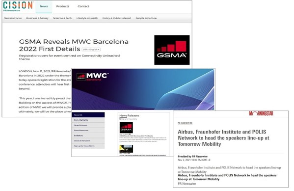 MWC 2022的在线新闻发布室、新闻稿网 - Xinwengao.com新闻稿及合作媒体网站