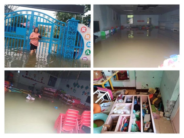 新乡市红旗区实验幼儿园受灾照片