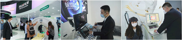 在CMEF 2021现场，富士胶片首次介绍了旗下计算机断层摄影解决方案、超声诊断摄影解决方案和脑功能成像解决方案