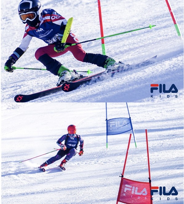 FILA KIDS全国青少年高山滑雪公开赛比赛画面