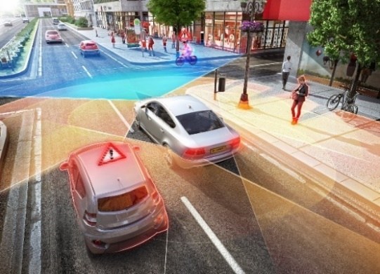 环绕式雷达能够更早、更准确地探测到穿行的车辆、摩托车和自行车。
