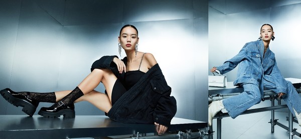 牛仔外套的创意衣襟设计兼具丹宁材质的不羁魅力与传统服饰的混搭趣味