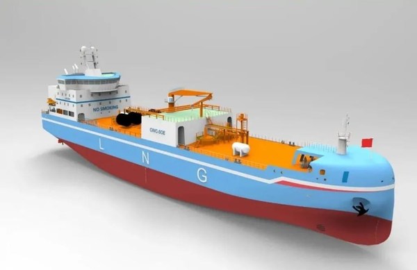 中集太平洋海工制造的中小型LNG运输加注船