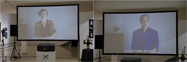 “reconnect / 再次连接”展览摄影师Olivia Arthur（左）、策展人Philipp Ebeling视频寄语北京站开幕活动