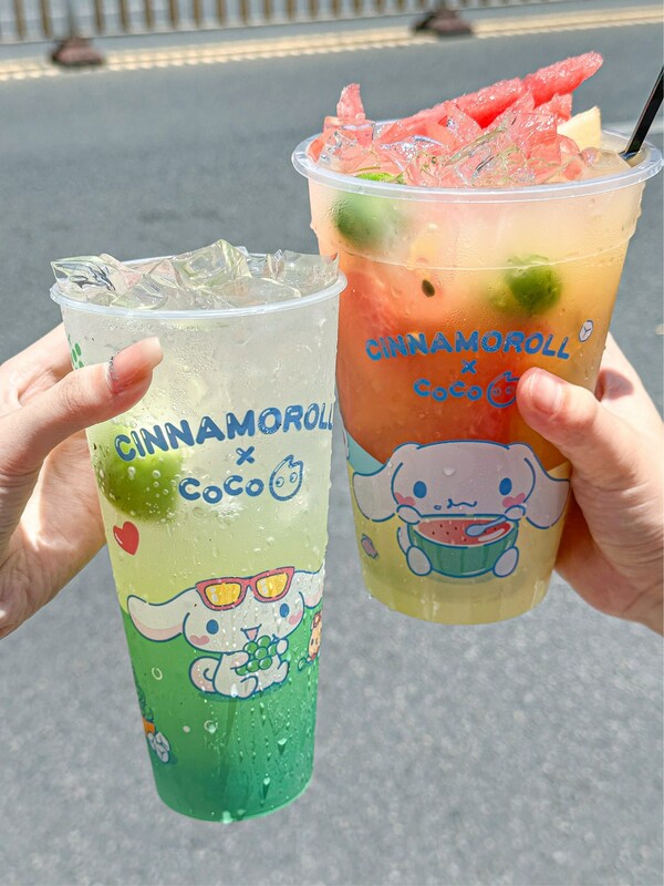 联名产品：水果吨吨桶、青梅泡泡