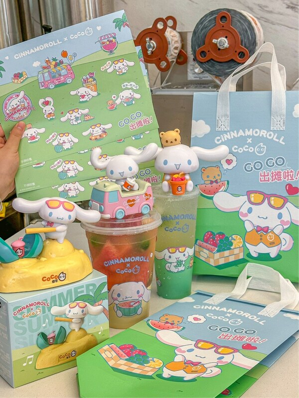 联名产品、杯子、手提袋、贴纸、玩具