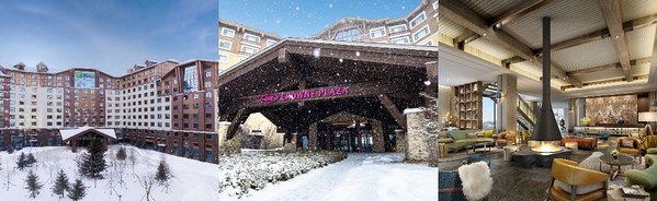 从左至右依次：长白山万达智选假日酒店，吉林北大湖假日度假酒店，长白山温泉皇冠假日酒店